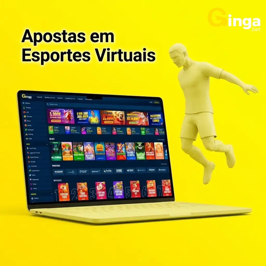 Apostas em esportes virtuais na Gingabet: futebol, tênis, corridas de cavalo e automóvel disponíveis 24h.