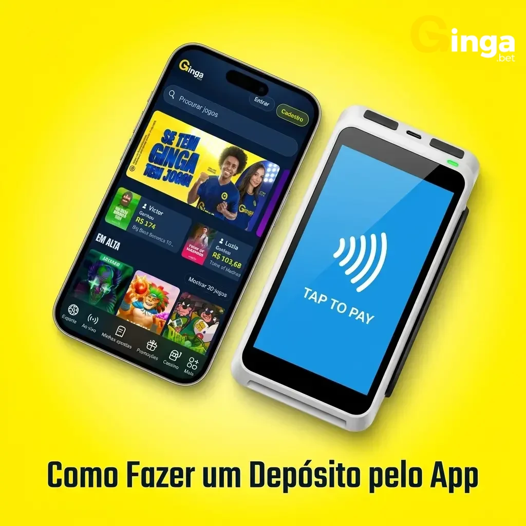 Depósito na Gingabet pelo celular via Pix: acesse sua conta, selecione Pix, informe o valor e confirme.