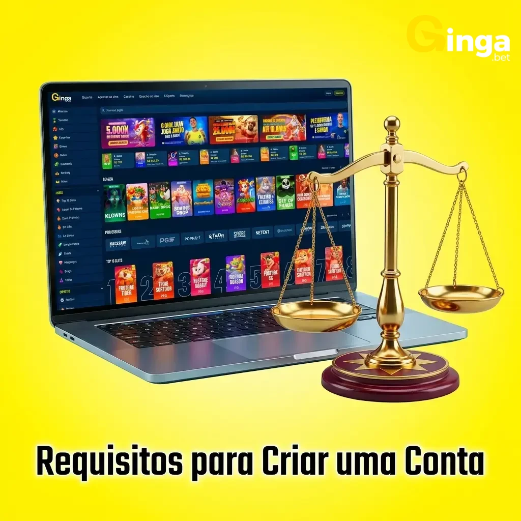 Requisitos para criar conta na Gingabet: idade mínima 18 anos, CPF válido, dados verdadeiros e verificação de identidade.