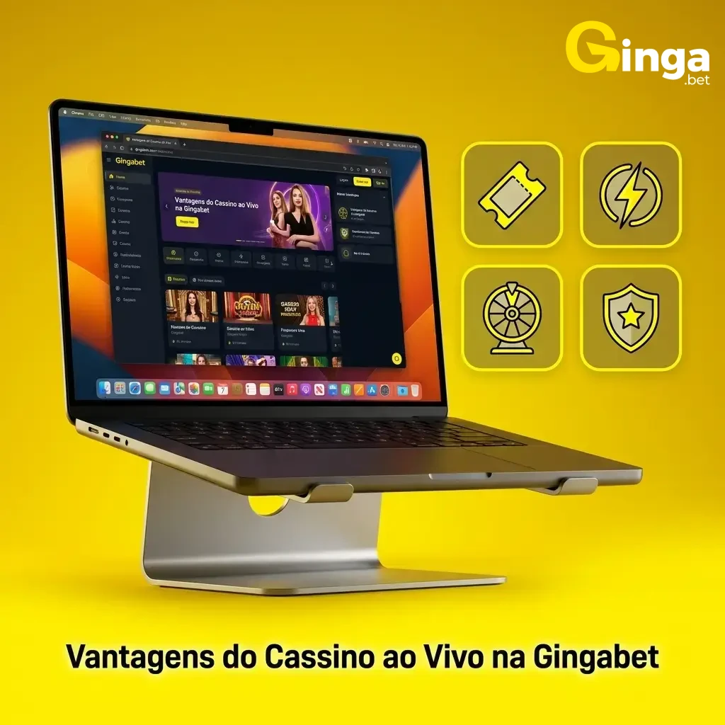 Vantagens do cassino ao vivo Gingabet: dealers reais, HD, interação e Pix para jogadores brasileiros.