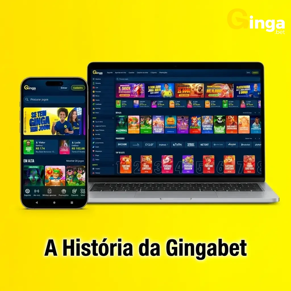 Logotipo e história da Gingabet, plataforma brasileira de apostas e jogos online com segurança e diversidade de mercados