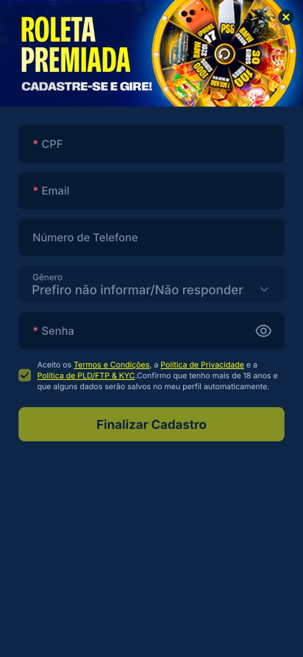 Gingabet crie acesso no app e utilize todos os recursos disponíveis.