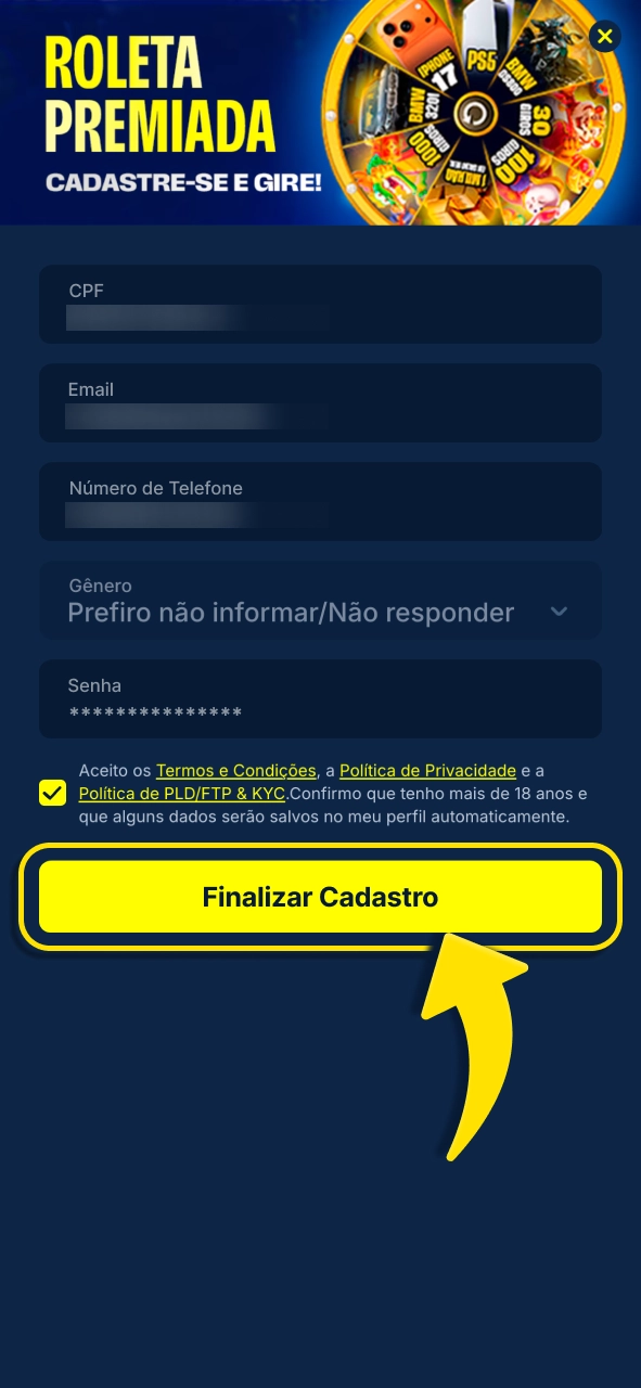 Gingabet aceite os termos e desbloqueie acesso completo à plataforma.
