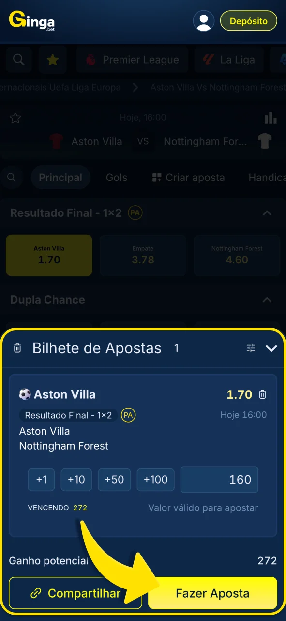 Registre sua aposta agora na Gingabet.