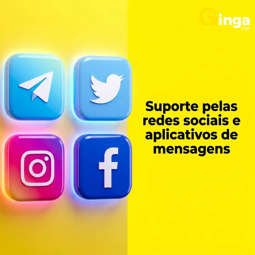 Suporte Gingabet via WhatsApp, Telegram, Facebook Messenger e Twitter para atendimento rápido e dúvidas gerais